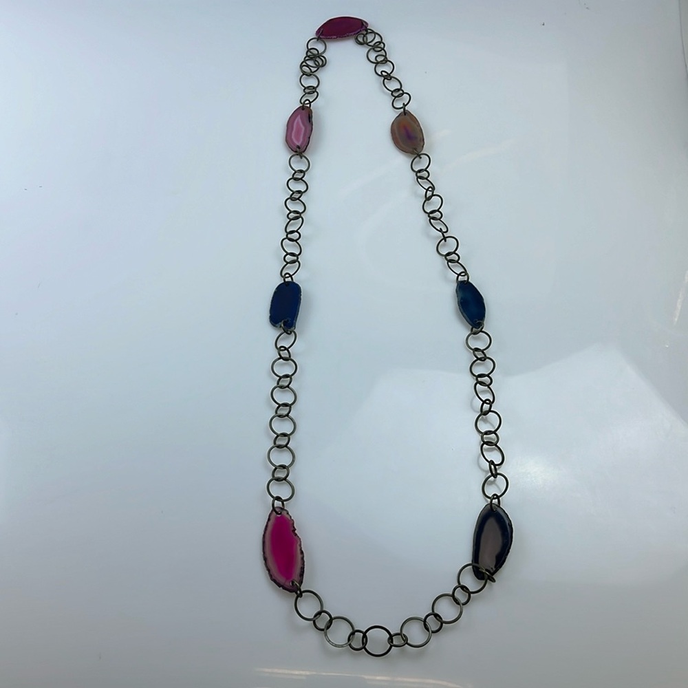 Beautiful Long Statement Piece Necklace N260-69 - image 1